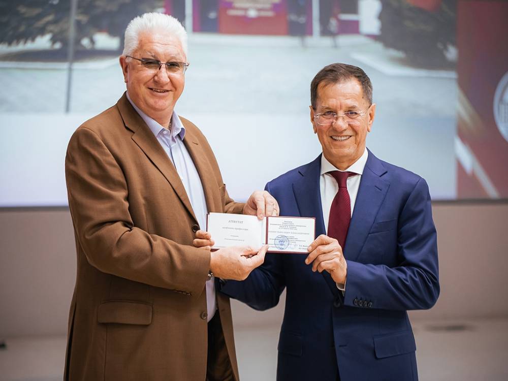 Alexander Zhilkin Receives ASU Honorary Professor Certificate